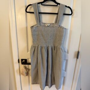 Madewell Women's Black and White Striped Dress